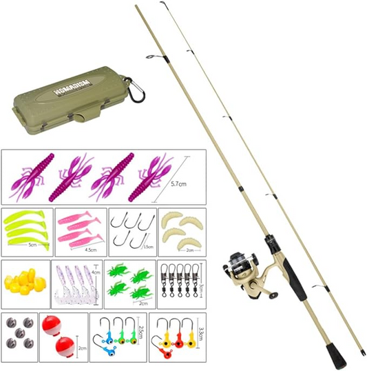 Fishing Tackle Rod With Reel Set